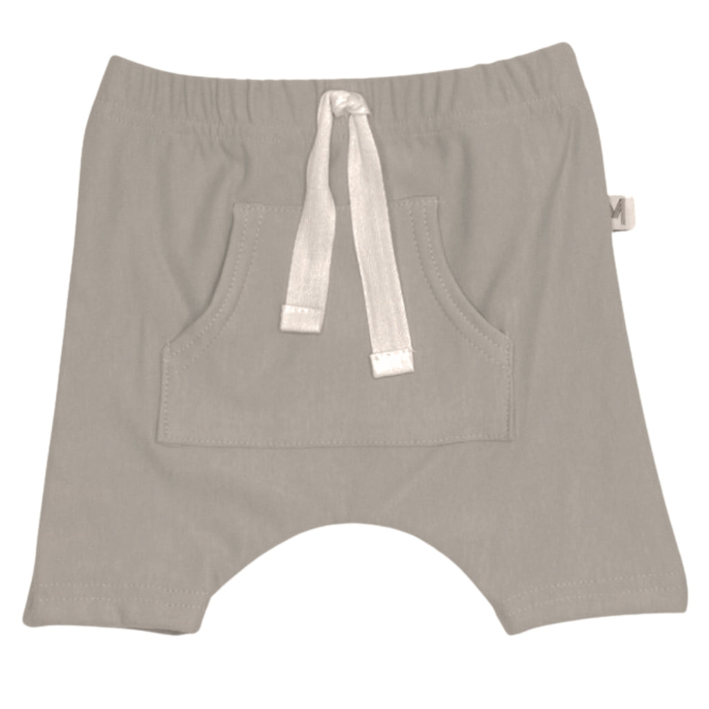 Tan Front Pocket Harem Shorts